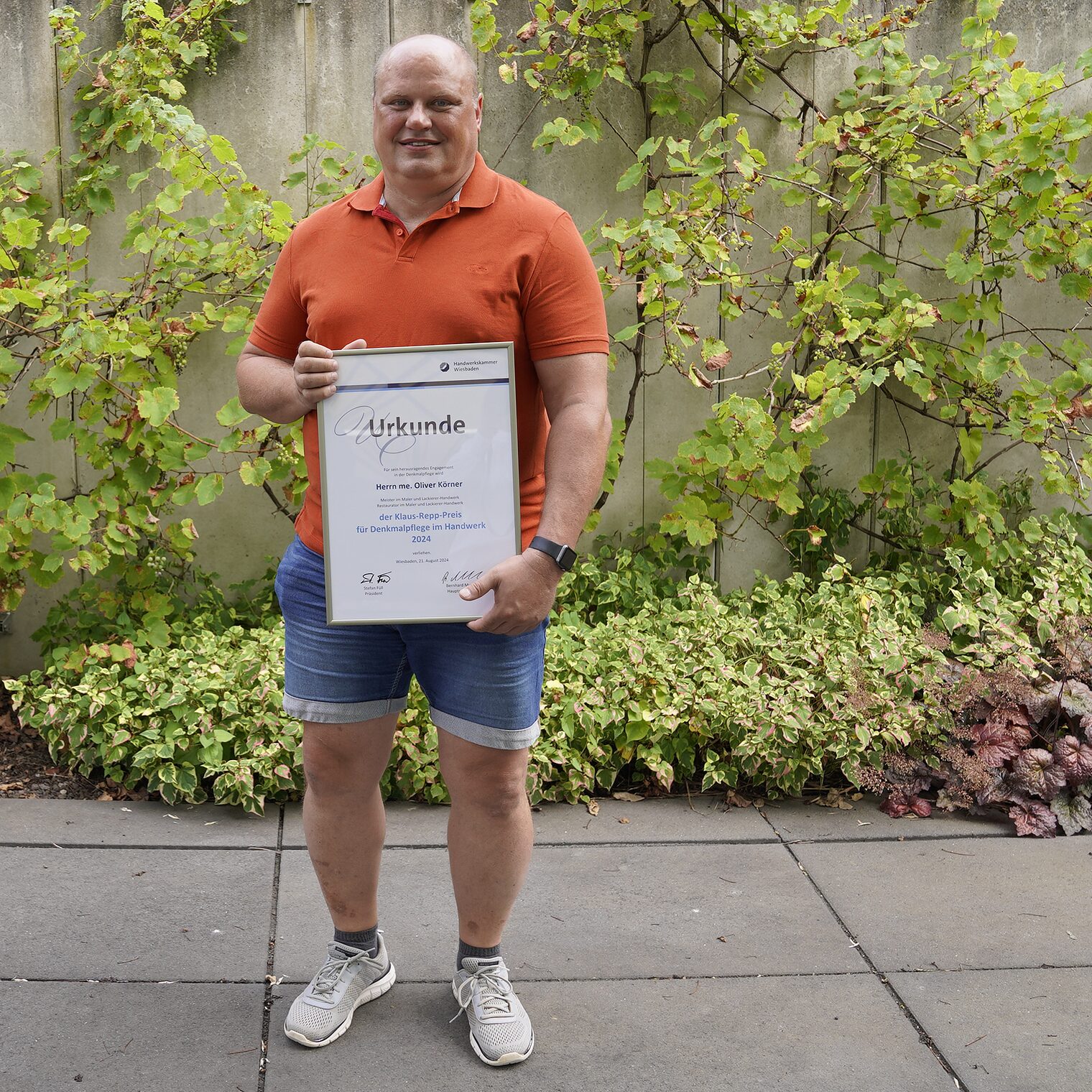 Oliver Körner ist Preisträger des Klaus-Repp-Preises für Denkmalpflege im Handwerk 2024.